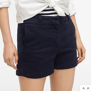 J. Crew women’s chino shorts 4’’ navy blue